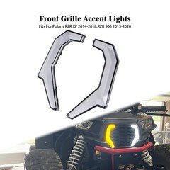 1Pair Front LED Accent Lights Running Turn Lights For Polaris RZR XP 2014-2018