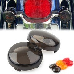 1Pair Turn Signal Lens Light  Cover Guard For Harley Touring Softail Dyna Rocker