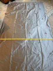 1x RESTORATION HARDWARE Thai Silk Pewter Silver DRAPERY CURTAIN 50x84