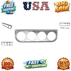 2-1/16" 52mm Quad Gauge Mounting Panel Chrome | Universal, Under Dash Gauge M...
