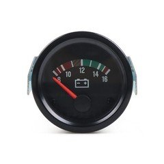 2" 52mm Automotive Yellow Light Pointer 12V Electronic Voltage Volt Meter Gauge