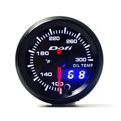 2" 52mm Digital&Pointer 7 Color LED Oil Temp Gauge Oil Temperature Meter+Sensor