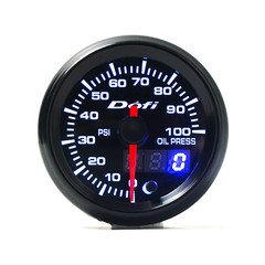 2" 52mm Pointer Digital 7 Color LED Oil Pressure Gauge 0-100 Psi Meter & Sensor