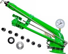 2" Farm Irrigation Sprinklers, Tripod Sprinkler with Pressure Gauge, 360°Adjusta