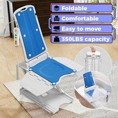 2-In-1 Electric Chair Lift – Floor & Bath Lift For Elderly, Foldable