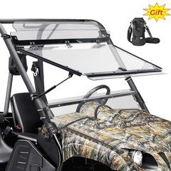 2-IN-1 Front Flip Windshield Full Window For Yamaha Rhino 450 660 700 2004-2013