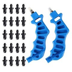 2-in-One Drip Irrigation Tubing Hole Punch Tools, 1/4 Inch Blue 