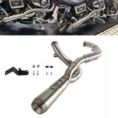 2-into-1 Exhaust Muffler System For Harley Dyna Low Rider FXDL Street Bob FXDB