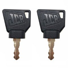 (2) JCB Heavy Equipment Ignition Keys - Factory Original with OEM Logo 701/45501