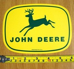 2 John Deere Classic 4 Leg Deer 5.75" x 4.5" Vinyl Decal Sticker & US Flag