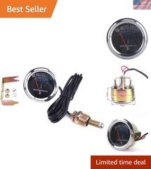 2'' Mechanical Water Temperature Gauge - Celsius & Fahrenheit, Black Face Meter