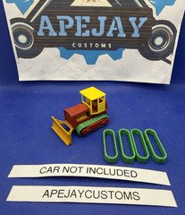 2 new sets (4 pieces) green tracks for lesney matchbox case tractor no 16