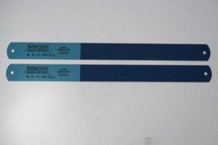 2 NOS Sandvik HSS Power Hacksaw Blades. 17" x 1-1/2" x .062" 10TPI. Sweden