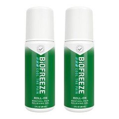 2 of Biofreeze Roll-On Pain-Relieving Gel 3 FL OZ, Green Topical Pain Relief