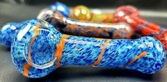 2 PACK 4.5” INCH SPOTTED Tobacco Smoking THICK HEAVY Glass Hand Pipe Bowl+SCREEN