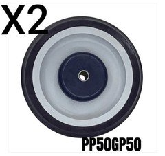 2 PACK 5" x 1-1/4" Poly-Pro Shopping Cart Wheel - 350 lbs. Cap PP50GP50 