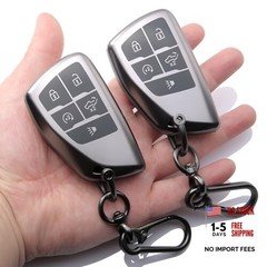 2-Pack Key Fob Cover Fits 2022 2023 2024 2025 2026 GMC Sierra, Chevy Grey