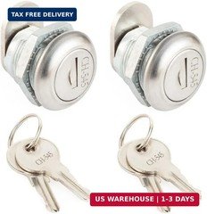 2 Pack Keyed Alike Toolbox Lock Replacement with Keys for Pickup Tool Box Latch