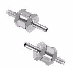 2 Pcs 8mm 5/16" Fuel Non-Return One Way Check Valve Petrol Diesel Oil Aluminum