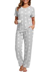 2 Piece Pjs Set For Womens Pajamas Lounge Set Long Sleeve Joggers Pants