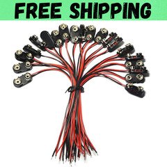 20 Pcs 9V I Type Battery Snap Connector 9 Volt Clips Connector...