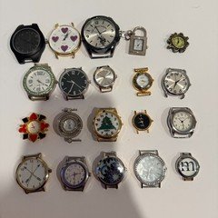 20 Watch Cases & Faces For Parts/Repair Lot Mixed Brands & Styles