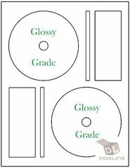 200 GLOSSY Ink Jet CD Labels! Fits Full Memorex 100 Sheets! CD DVD High Gloss