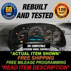 2003-2004 Silverado Sierra Tahoe Suburban Yukon Avalanche Gauge Cluster
