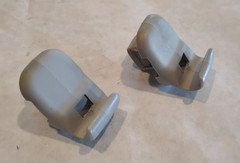 2003-2008  Mazda Mazda 3 - Sun Visor Clip Set - Gray - Good Condition