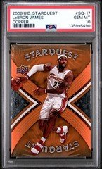 2008 Upper Deck Starquest #SQ-17 Lebron James Copper PSA 10