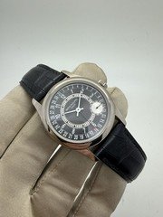 2011 Patek Philippe Calatrava White Gold Grey Auto 37mm Leather 6000G-010 B+P