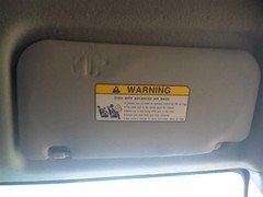 2012 12 Mitsubishi Lancer passenger sun visor gray used oem 