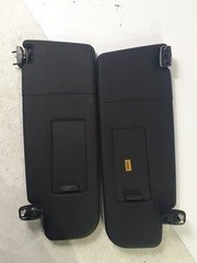 2012-2015 Volkswagen Beetle LH & RH Vinyl Sun Visors BLACK OEM convertible set 