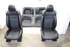 2018-2023 Ford Mustang GT Coupe Black/ Gray Leather Seat Set OEM RY78