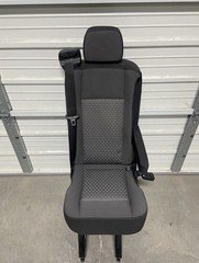 2019-2026 Ford Transit Van 3rd Row Single  Seat DARK PALAZZO Cloth QUICK RELEASE