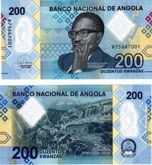 2020 Angola 200 Kwanzas Polymer Banknote P160 UNC
