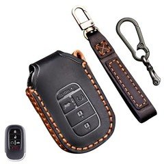 2022 2023 2024 2025 2026 Leather Key Fob Cover, Compatible with Honda Black
