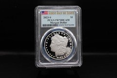 2023-S $1 Morgan Silver Dollar PCGS PR 70DCAM Proof First Day Of Issue FDOI