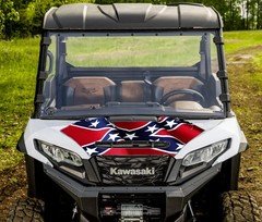 2024-2028 KAWASAKI RIDGE HOOD GRAPHIC REFLECIVE WAVING RBL FLAG