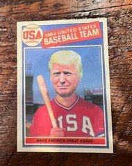 2024 Custom DONALD TRUMP USA President Art Novelty Card MAGA Baseball Team