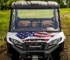 2024-PRESENT KAWASAKI RIDGE 1000 HOOD GRAPHIC GLOSS WAVING AMERICAN FLAG