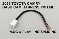 2025-2026 Camry Dash Cam Harness Pigtail - No Cutting or Splicing Car Harness