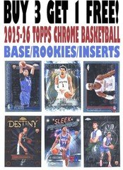 2025-26 Topps Chrome Basketball ROOKIES & INSERTS (BUY 3 GET 1) You Pick/Choose