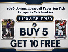 2026 Bowman Baseball Base & Prospects 1-100 BP1-BP150 You Pick Complete Your Set
