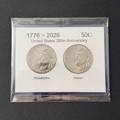 2026 Enduring Liberty 250 Years Half Dollar • Dual‑Date P & D Set • Uncirculated