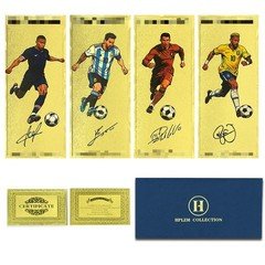 2026 Football Gold Foil Banknotes 4pcs/set Soccer Star Card World Cup Souvenir