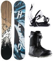 2026 HEAD Rush 150 cm Men's Snowboard+Flow White Alpha Bindings+BOA Boots NEW