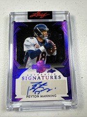 2026 Leaf Spectacular Peyton Manning 1/6 Purple Auto Broncos QB Encased HOF