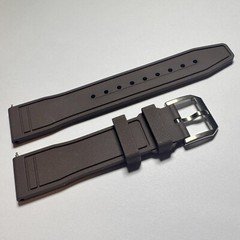 20mm BROWN IWC FKM Caoutchouc rubber Band Fits MOST Watches With tang Buckle