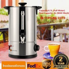 2.11-Gallon Stainless Steel Coffee Urn Commercial Dispenser for Tea Coffee Cater